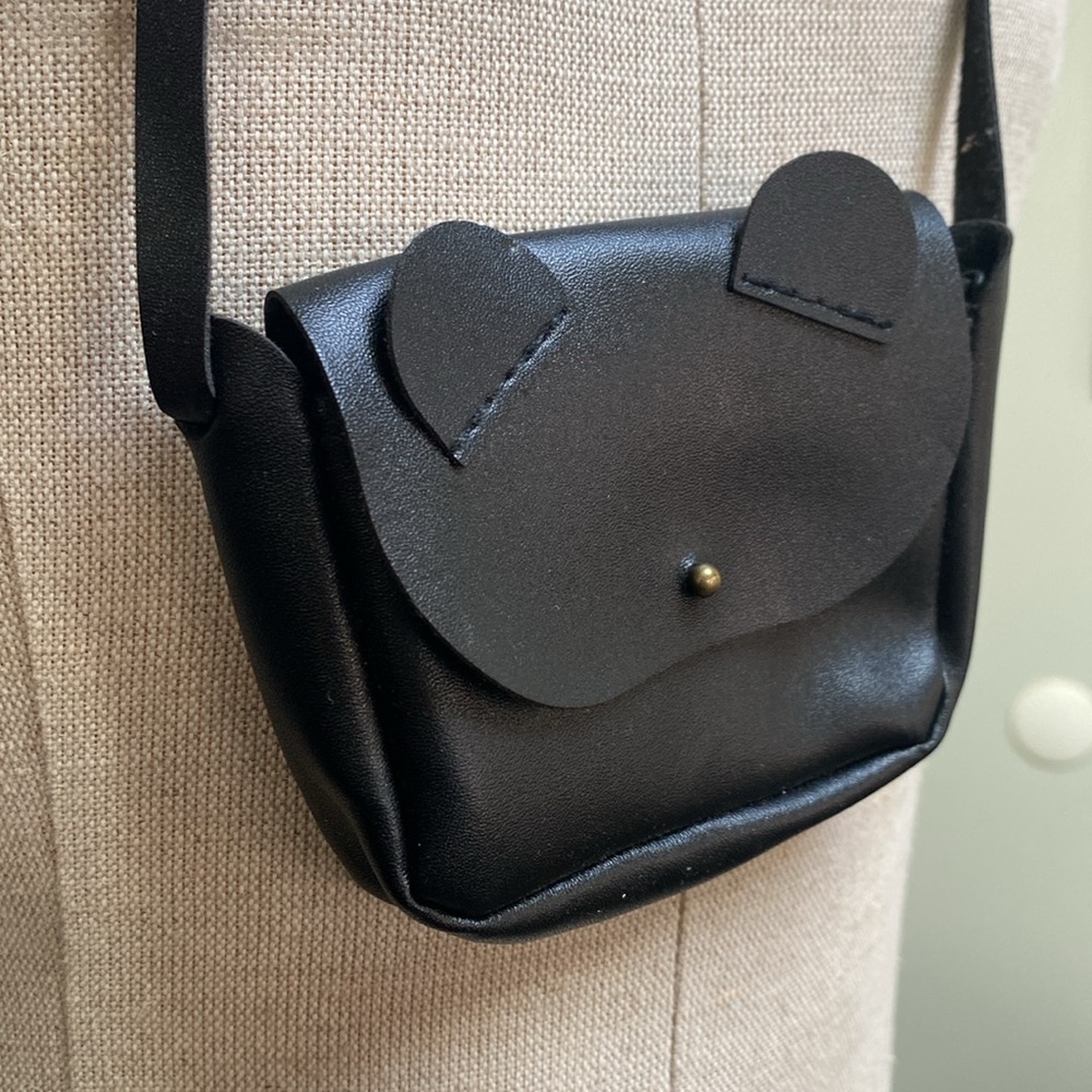 Cat face cross body toddler purse